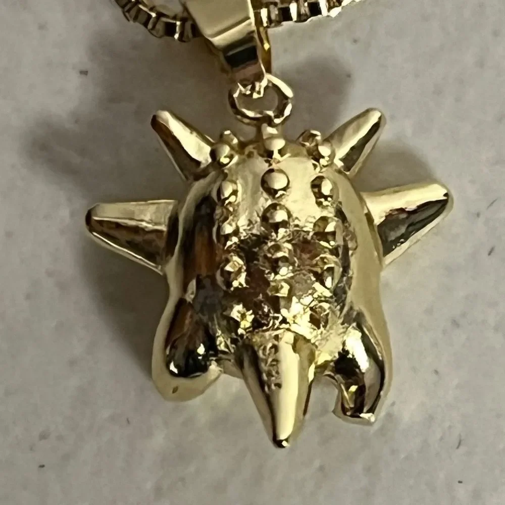 Gengar Pokemon Gold Tone Charm Pendant Necklace Adjustable Chain Anime